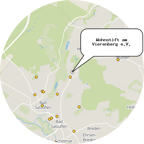 Kartenausschnitt für die Firma Wohnstift am Vierenberg e.V.