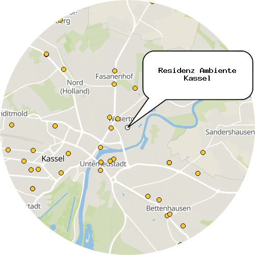 Kartenausschnitt für die Firma Residenz Ambiente Kassel