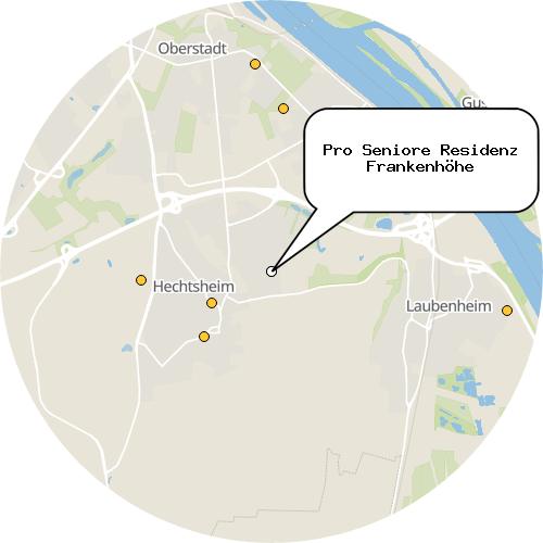 Kartenausschnitt für die Firma Pro Seniore Residenz Frankenhöhe