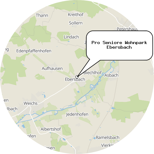 Kartenausschnitt für die Firma Pro Seniore Wohnpark Ebersbach