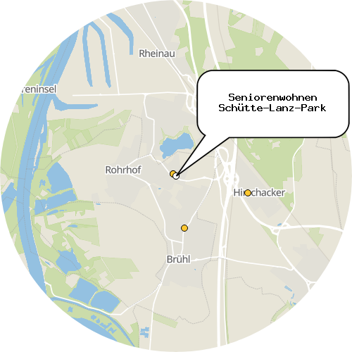 Kartenausschnitt für die Firma Seniorenwohnen Schütte-Lanz-Park
