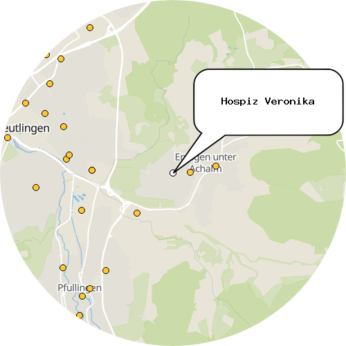 Kartenausschnitt für die Firma Hospiz Veronika