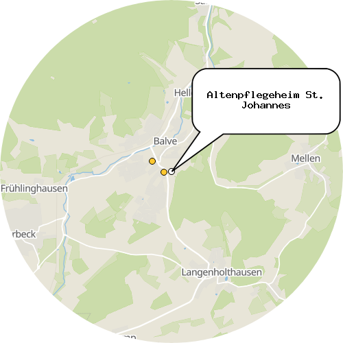 Kartenausschnitt für die Firma Altenpflegeheim St. Johannes
