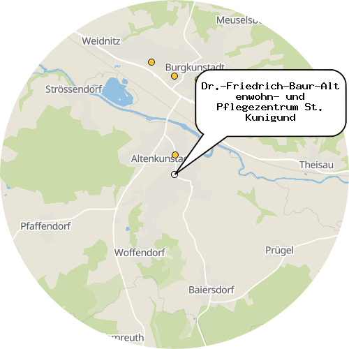 Kartenausschnitt für die Firma Dr.-Friedrich-Baur-Altenwohn- und Pflegezentrum St. Kunigund
