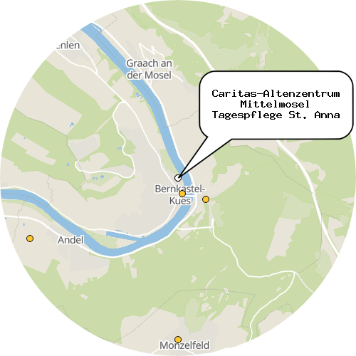 Kartenausschnitt für die Firma Caritas-Altenzentrum Mittelmosel Tagespflege St. Anna