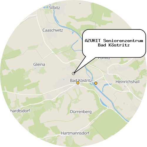 Kartenausschnitt für die Firma AZURIT Seniorenzentrum Bad Köstritz