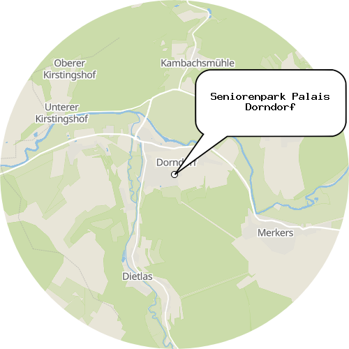 Kartenausschnitt für die Firma Seniorenpark Palais Dorndorf