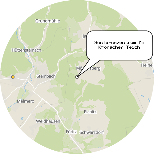 Kartenausschnitt für die Firma Seniorenzentrum Am Kronacher Teich