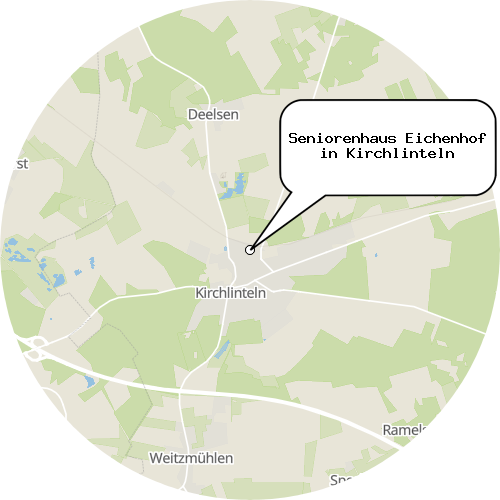 Kartenausschnitt für die Firma Seniorenhaus Eichenhof in Kirchlinteln