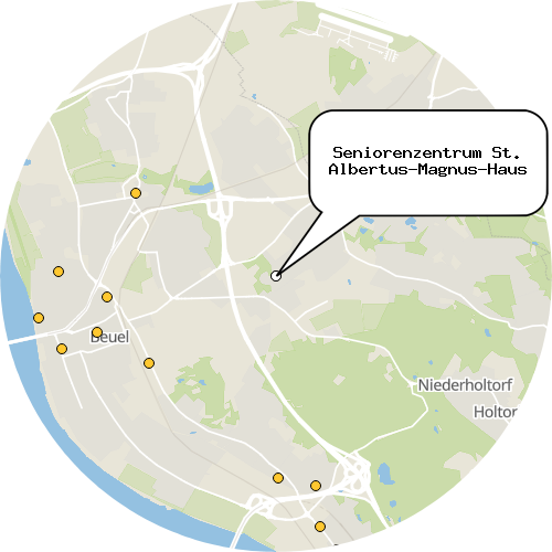Kartenausschnitt für die Firma Seniorenzentrum St. Albertus-Magnus-Haus