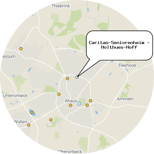 Kartenausschnitt für die Firma Caritas-Seniorenheim - Holthues-Hoff