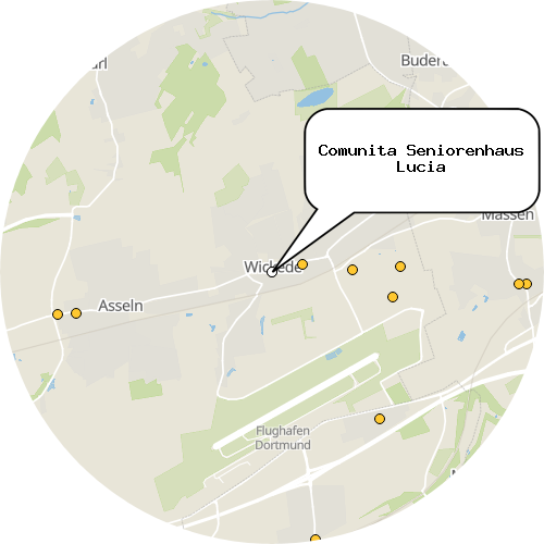 Kartenausschnitt für die Firma Comunita Seniorenhaus Lucia