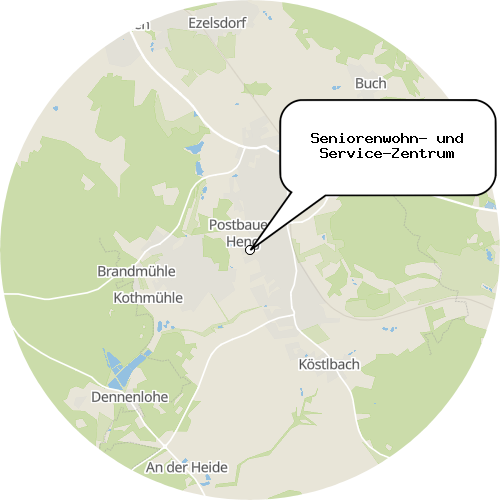 Kartenausschnitt für die Firma Seniorenwohn- und Service-Zentrum