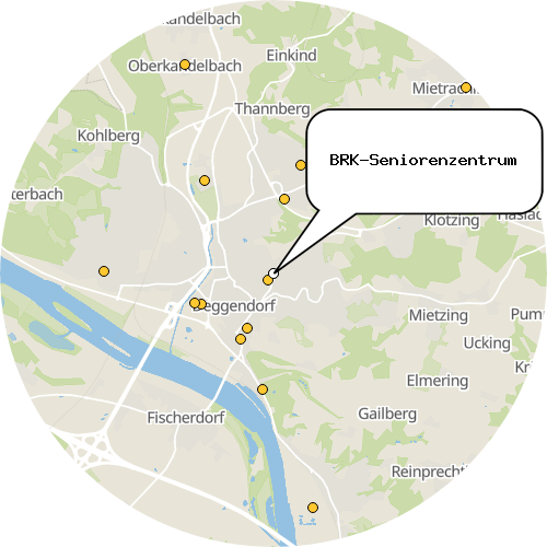 Kartenausschnitt für die Firma BRK-Seniorenzentrum