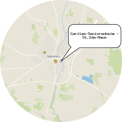 Kartenausschnitt für die Firma Caritas-Seniorenheim - St.Ida-Haus