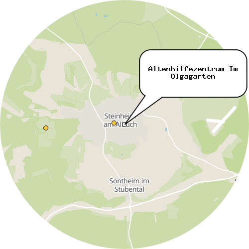 Kartenausschnitt für die Firma Altenhilfezentrum Im Olgagarten