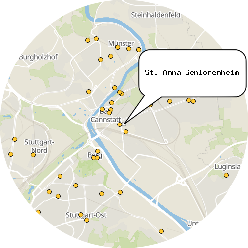 Kartenausschnitt für die Firma St. Anna Seniorenheim