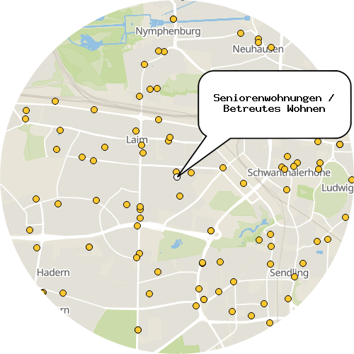Kartenausschnitt für die Firma Seniorenwohnungen / Betreutes Wohnen