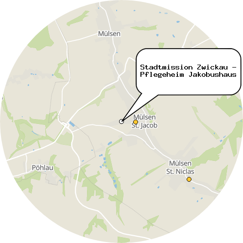 Kartenausschnitt für die Firma Stadtmission Zwickau - Pflegeheim Jakobushaus