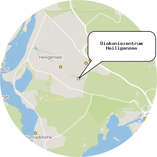 Kartenausschnitt für die Firma Diakoniezentrum Heiligensee