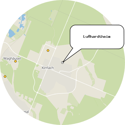 Kartenausschnitt für die Firma Lußhardtheim