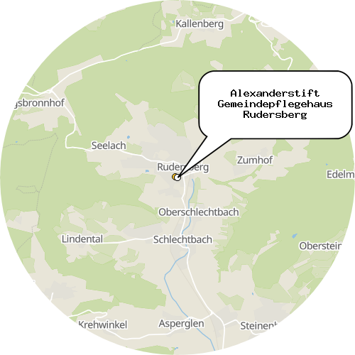 Kartenausschnitt für die Firma Alexanderstift Gemeindepflegehaus Rudersberg