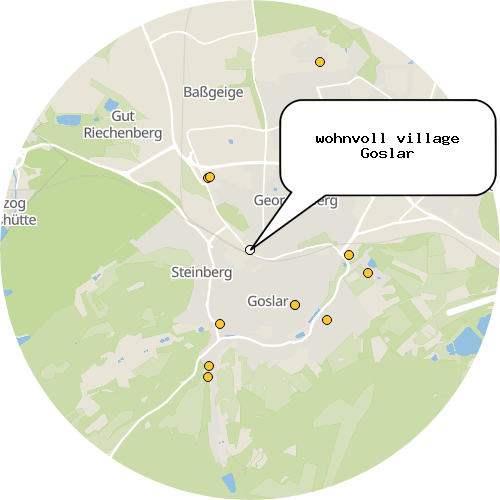 Kartenausschnitt für die Firma wohnvoll village Goslar