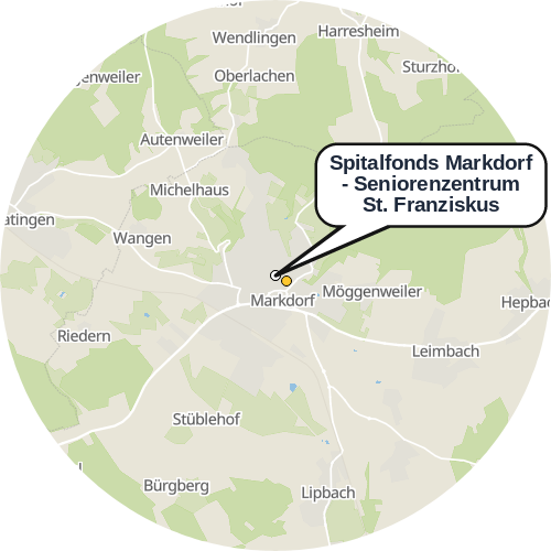 Kartenausschnitt für die Firma Spitalfonds Markdorf - Seniorenzentrum St. Franziskus