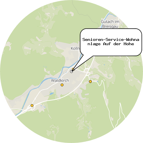 Kartenausschnitt für die Firma Senioren-Service-Wohnanlage Auf der Hohe