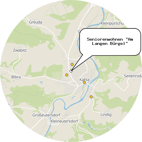 Kartenausschnitt für die Firma Seniorenwohnen "Am Langen Bürgel"
