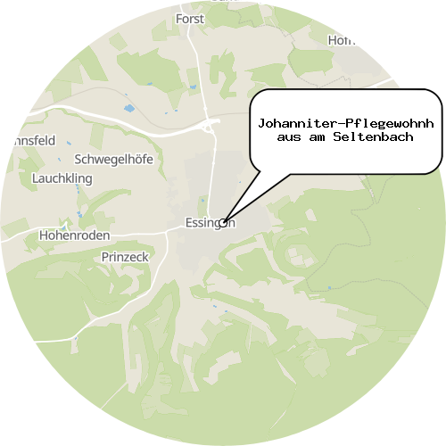 Kartenausschnitt für die Firma Johanniter-Pflegewohnhaus am Seltenbach