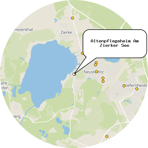Kartenausschnitt für die Firma Altenpflegeheim Am Zierker See