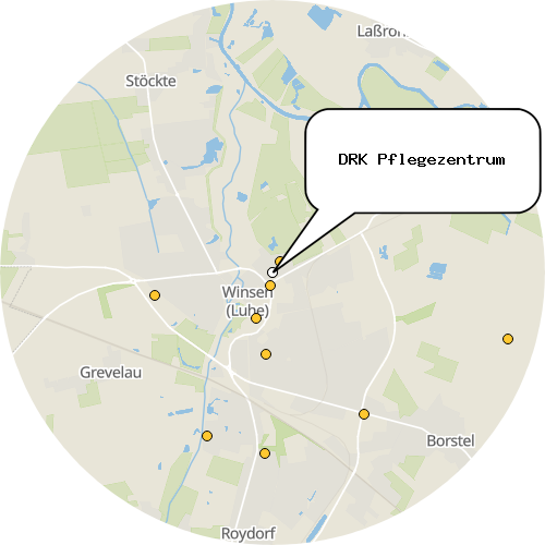 Kartenausschnitt für die Firma DRK Pflegezentrum