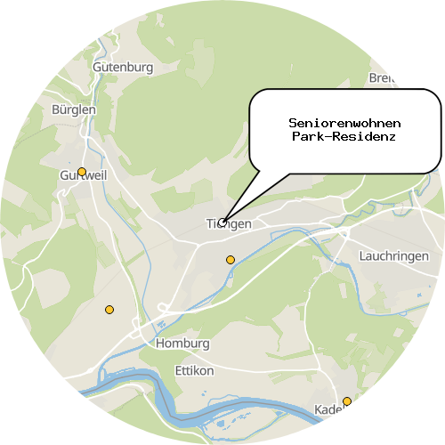 Kartenausschnitt für die Firma Seniorenwohnen Park-Residenz