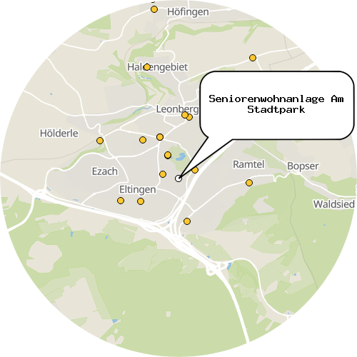 Kartenausschnitt für die Firma Seniorenwohnanlage Am Stadtpark