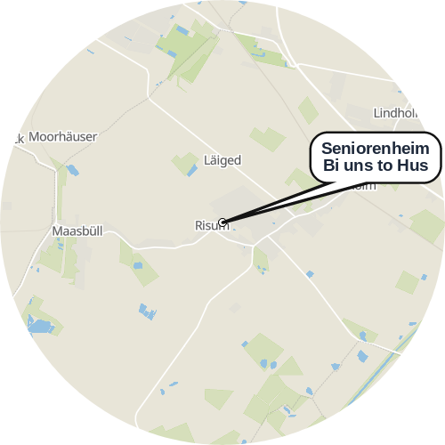 Kartenausschnitt für die Firma Seniorenheim Bi uns to Hus