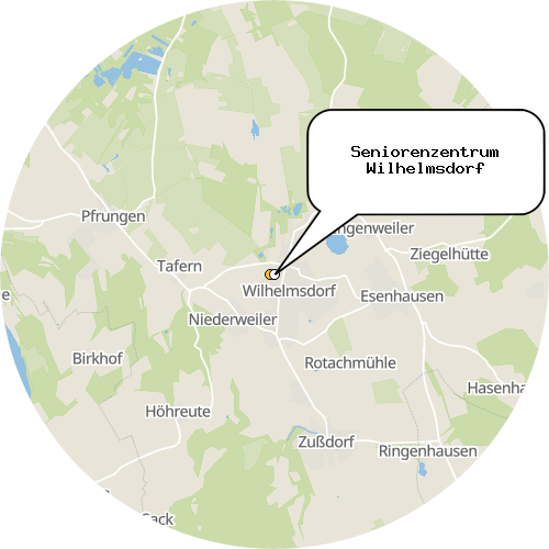 Kartenausschnitt für die Firma Seniorenzentrum Wilhelmsdorf