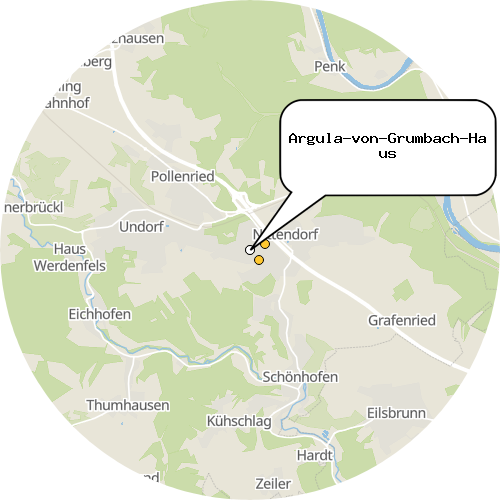 Kartenausschnitt für die Firma Argula-von-Grumbach-Haus