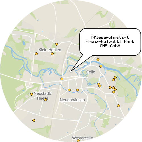 Kartenausschnitt für die Firma Pflegewohnstift Franz-Guizetti Park CMS GmbH