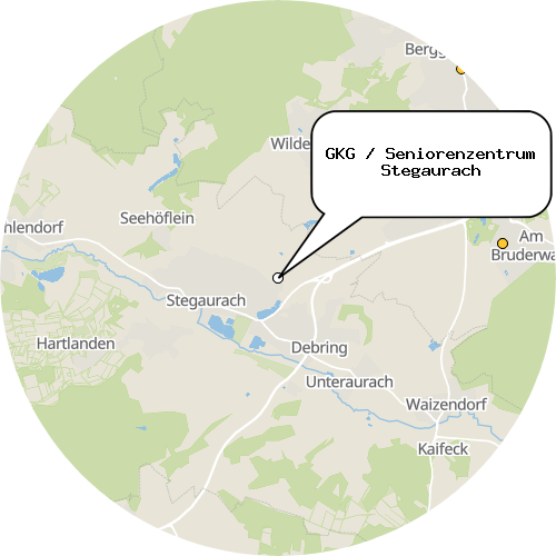 Kartenausschnitt für die Firma GKG / Seniorenzentrum Stegaurach