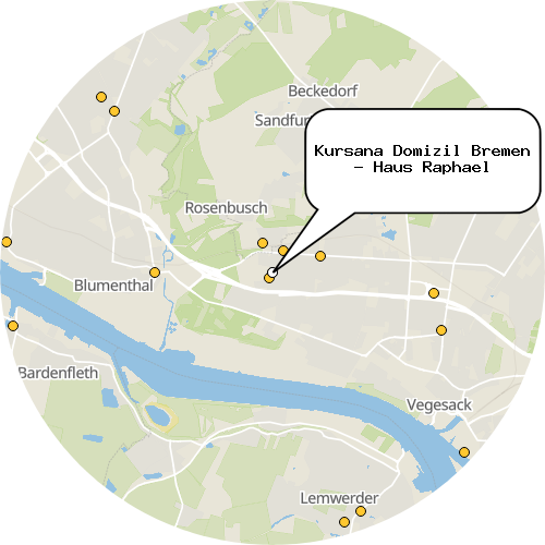 Kartenausschnitt für die Firma Kursana Domizil Bremen - Haus Raphael