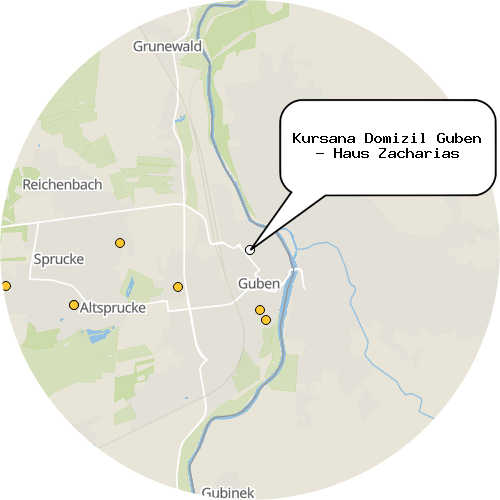 Kartenausschnitt für die Firma Kursana Domizil Guben - Haus Zacharias