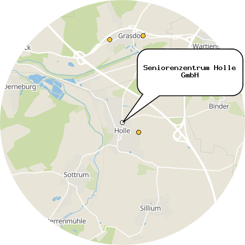 Kartenausschnitt für die Firma Seniorenzentrum Holle GmbH