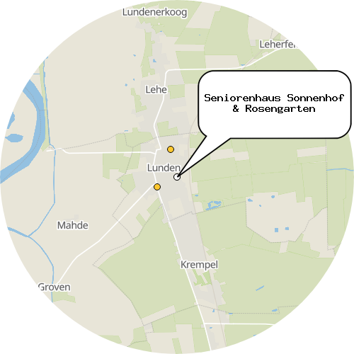 Kartenausschnitt für die Firma Seniorenhaus Sonnenhof & Rosengarten