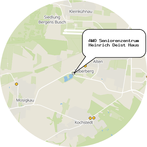 Kartenausschnitt für die Firma AWO Seniorenzentrum Heinrich Deist Haus
