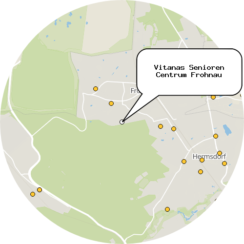 Kartenausschnitt für die Firma Vitanas Senioren Centrum Frohnau