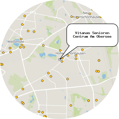 Kartenausschnitt für die Firma Vitanas Senioren Centrum Am Obersee