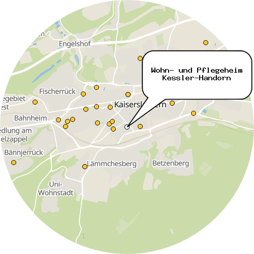 Kartenausschnitt für die Firma Wohn- und Pflegeheim Kessler-Handorn