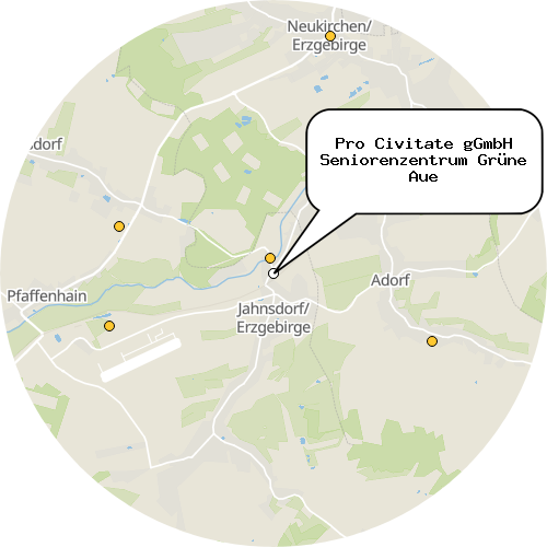 Kartenausschnitt für die Firma Pro Civitate gGmbH Seniorenzentrum Grüne Aue