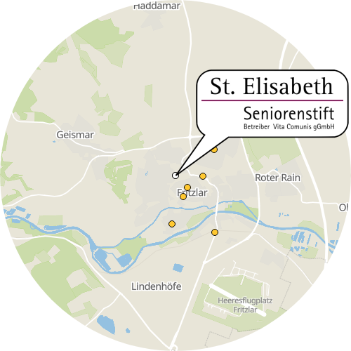 Kartenausschnitt für die Firma St. Elisabeth Seniorenstift